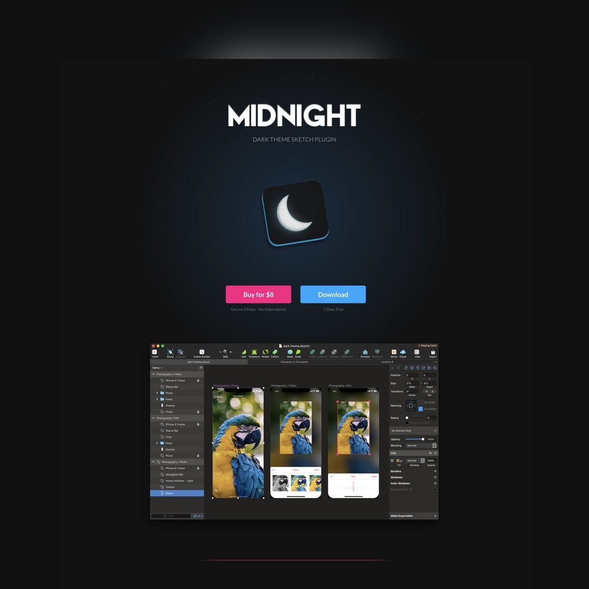 Dark color scheme reference