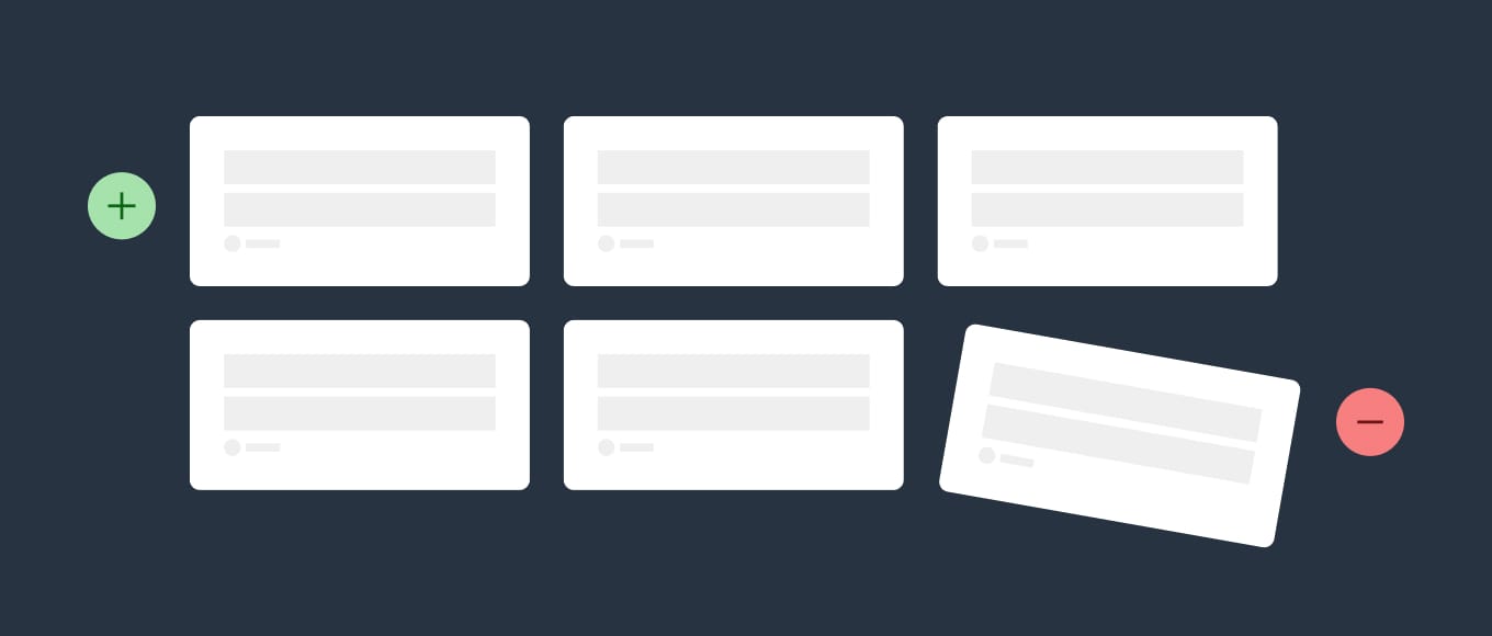 Replace, don't add infographic