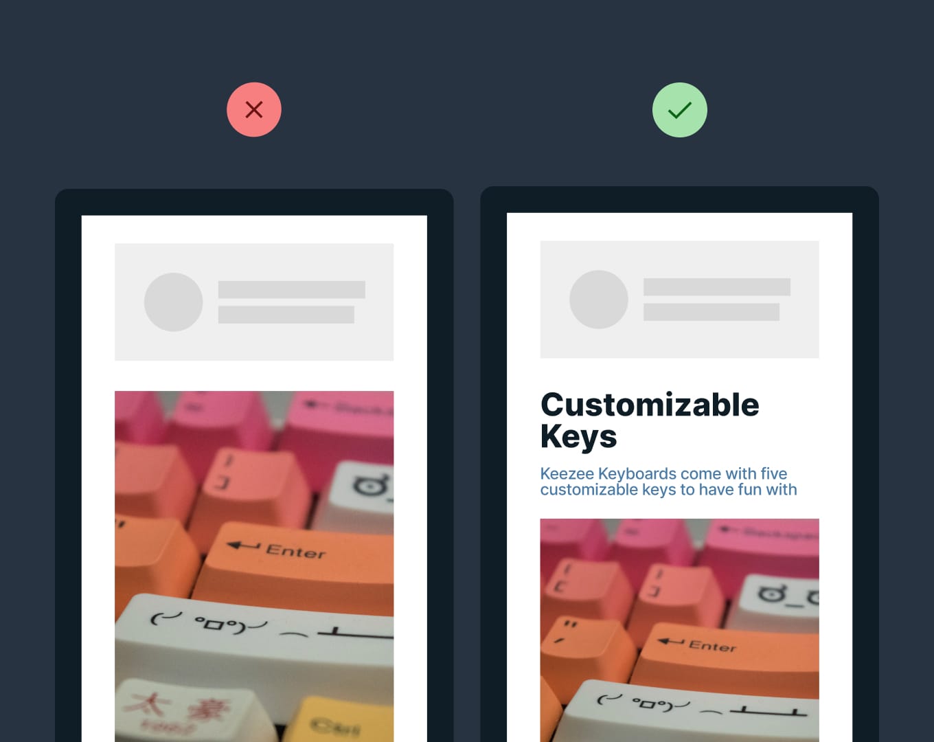 Copy before images on mobile